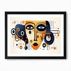 Abstract Woman'S Face Art Print