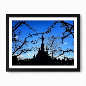 Silhouette Of Castle (Paris Series) Art Print