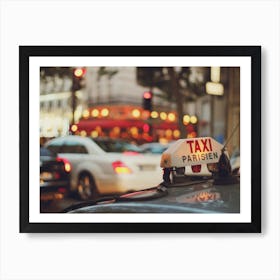 Taxi In Paris Poster