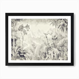 A Nice Jungle African Illustration With An Impasto Style 01 Art Print