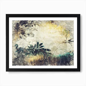 A Nice Flower Illustration With An Impasto Style 07 Art Print