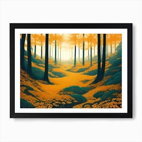 Yellow Forest 6 Art Print