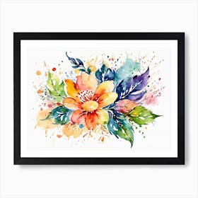 Watercolor Flowers 2 Art Print