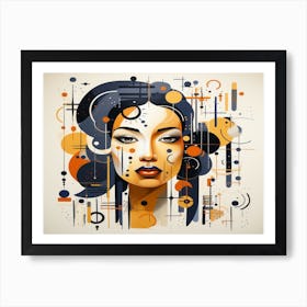 Abstract Portrait Of A Woman 1 Art Print