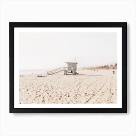 Lifeguard Shack On Beach Art Print