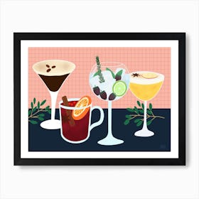 Cocktail Night Art Print