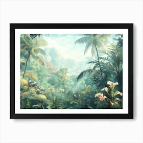 Tropical Forest Landscape Art Print