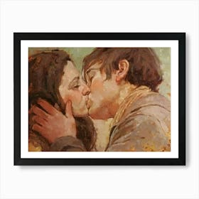 Kissing Art Print