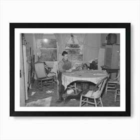 Kitchen Of Perry Warner, Small Farmer In Tehama County, California, He Is A Fsa (Farm Security Administration) Client And Art Print