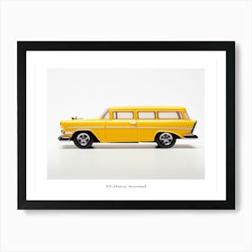 Toy Car 55 Chevy Nomad Yellow Poster Art Print