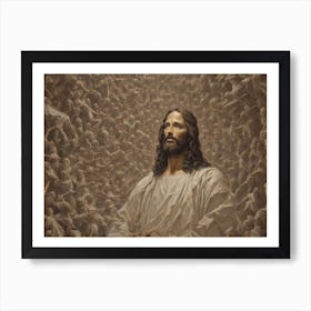 Jesus In The Crowd Art Print