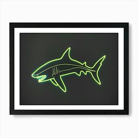 Neon Lime Dogfish Shark 6 Art Print