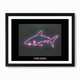 Neon Pink Tiger Shark Poster 3 Art Print