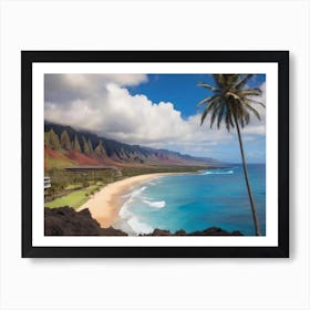 Kaanapali Beach Landscape Art Print