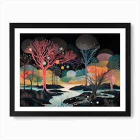 Night In The Forest Art Print