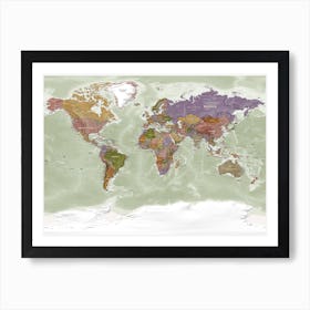 Political Map of the World 2 Art Print