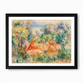 Two Women In A Landscape, Pierre Auguste Renoir Art Print