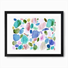 Color Joy Multicolored Blue Art Print