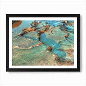 Teal Blue Hot Spring Art Print