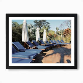 Beach Chair Umbrellas Art Print