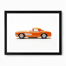 Toy Car 55 Corvette Orange Art Print