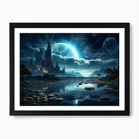 Space Landscape 2 Art Print