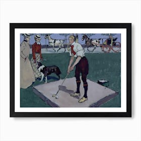 Man About To Drive A Golf Ball, Edward Penfield Art Print