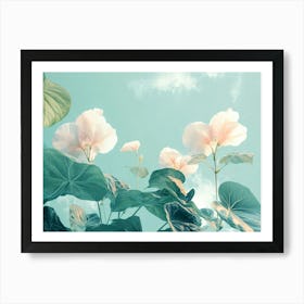 Pink Flowers In The Sky Art Print