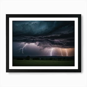 Lightning In The Sky 14 Art Print