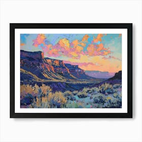 Western Sunset Landscapes Nevada 1 Art Print