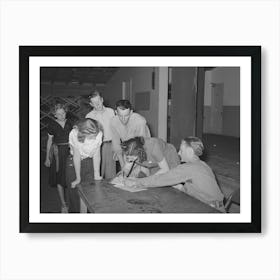 New Members Signing Up At The Young People S Club At The Agua Fria Migratory Labor Camp, Arizona By Russell Lee Art Print