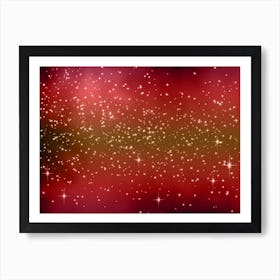 Pink Brown Tones Shining Star Background Art Print