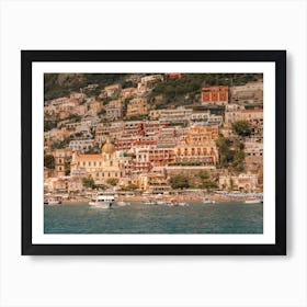 Positano From The Sea - Amalfi Coast - Italy travel photography Art Print