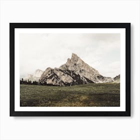 Grassy Meadow Mountain Art Print