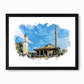 Et Hem Bey Mosque, Tirana, Albania Art Print