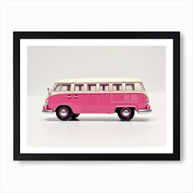 Toy Car Volkswagen Drag Bus Pink Art Print