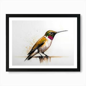 Kolibri Hummingbird - Water Color Painting 5 Art Print