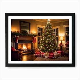 Christmas Tree In The Living Room 143 Art Print