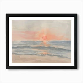 Sunset At The Beach 64 Art Print