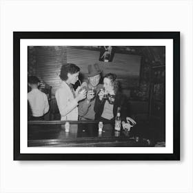 Drinking At The Bar, Saloon, Raceland, Louisiana By Russell Lee Art Print