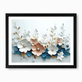 Paper Flower Wall Art 13 Poster