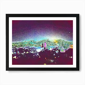 Cityscape At Night 40 By Binod Dawadi Art Print