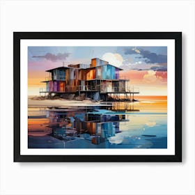 House On The Beach Art Print