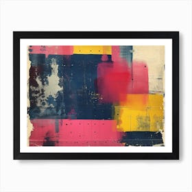 RetroRiso Revival: Embracing Analog Charm in Modern Design: Abstract Painting Art Print