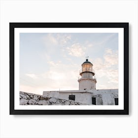 Mykonos Lighthouse Landscape Photography Art Print