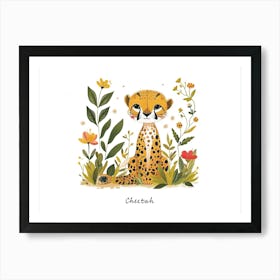 Little Floral Cheetah 2 Poster Art Print