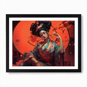 Geisha Contemporary Vibes 3 Art Print