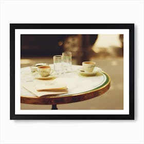 Paris Cafe Table Art Print