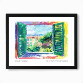 Saint Tropez From The Window Series Poster Painting 3 Art Print