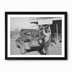 Pomp Hall, Tenant Farmer, And Smith Loading Pomp S Plow Into Truck After It Has Been Sharpened, Depew, Oklaho Art Print